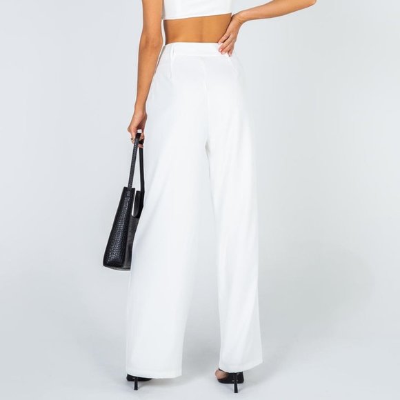 #29❤️ NWOT Huxley Wide Leg Pants in White - Picture 5 of 7